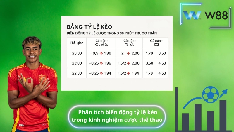 Phân tích biến động tỷ lệ kèo trong kinh nghiệm cược thể thao